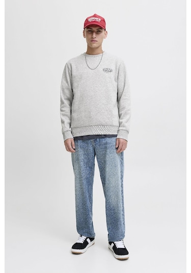 Jack & Jones Jjmakoto Sweat Crew Neck Erkek Sweatshirt - Şık ve Rahat Tasarım Çok Renkli