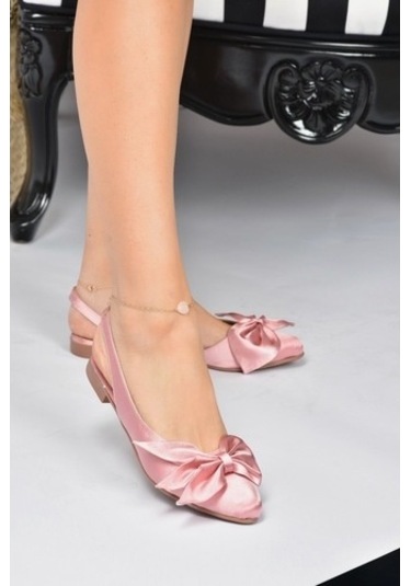 Fox Shoes Gül Kurusu Kumaş Kadın Babet H726809004 Gülkurusu