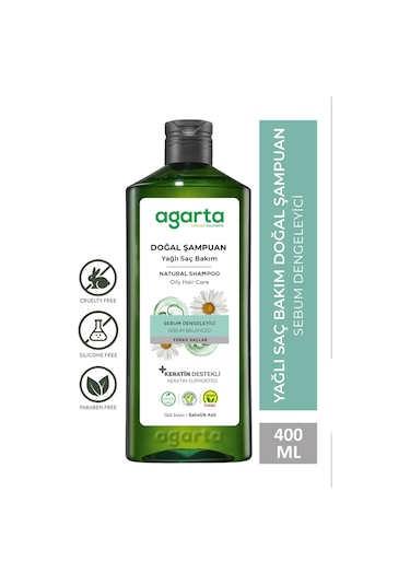 Agarta Yağlı Saç Bakımı Doğal Şampuan 400 ML