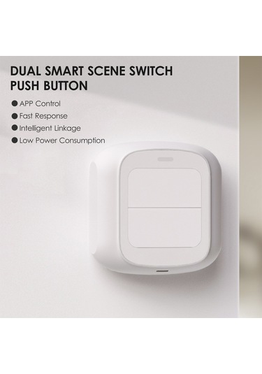 Suofeng Akıllı Ev Kontrolü İçin Zigbee Bağlantılı İki Düğmeli Beyaz Sahne Anahtarı - Uygulama İle Kullanım 1-gang