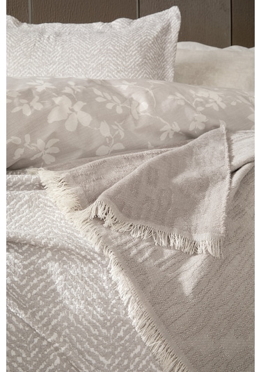 Yataş Bedding Etta Çift Kişilik Fall Winter Çeyiz Seti Gri