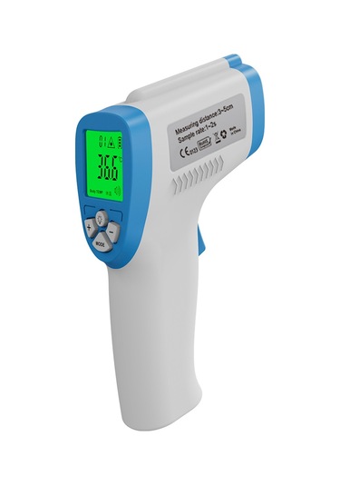 Teltree Mavi Elden Tutulan Entegre Infrared Test Cihazı - Dokunmadan Yüz Sıcaklığı Ölçer, Hızlı Ve Hassas Ölçüm, Yüksek Sıcaklık Uyarısı Pil Yok