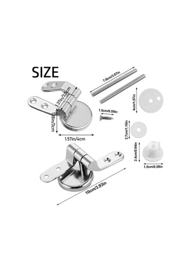 Tongxida Krom Klozet Bağlantı Parçaları, Yedek Menteşe Ve Kapağı, Klozet Kapağı Menteşesi, Tuvalet Bağlayıcı Aksesuarı Gümüş