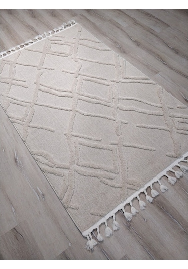 Eko Halı Terazzo Trz03 Beyaz Iskandinav Halı 120X180 Cm