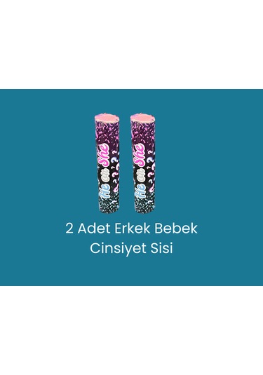 Cinsiyet Partisi İçin 2 Adet Mavi Sis Erkek Bebek