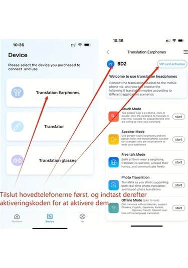 Tongxida Tozohashzhe Siyah Akıllı Çeviri Kulaklık 144 Dil Lcd Ekran Uzun Pil Ömrü Usb C Şarj