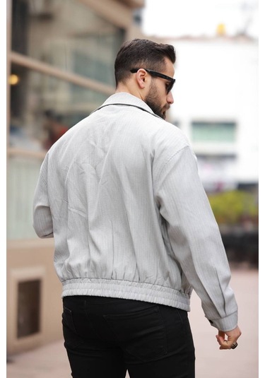 Unisex Yeni Sezon Kapitone Dolgulu Oversize Vintage A Gri Çzgl