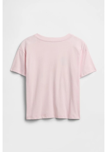 Gap Kız Çocuk Oversized Grafik Baskılı Açık Pembe T-shirt-14924