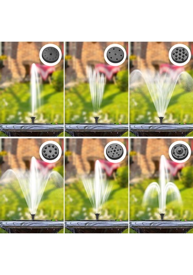 Symbee Güneş Enerjili 4w Usb Çıkışlı 9 Başlıklı Otomatik Bahçe Çeşme Pompası - 120l/h Akış, 50cm Basma Yüksekliği