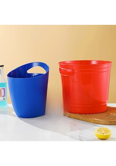 Topshop1 Mavi 1 Adet Ticari Akrilik Buz Kovası, El Tipi Kalın Bira Soğutucu, Mutfak Bar Malzemeleri Mavi