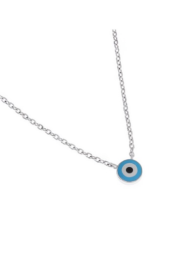 Kadın Mavi Göz Model Gümüş Kolye