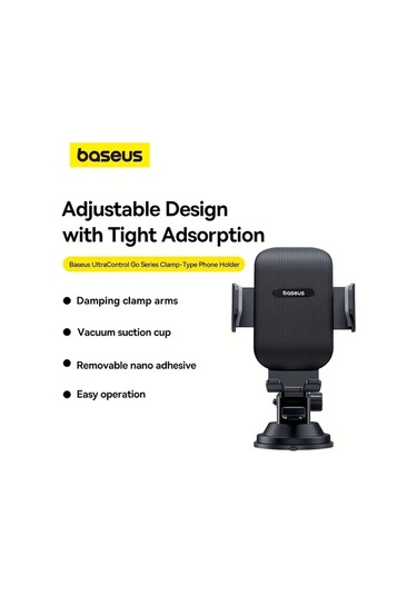 Motion003 Baseus Siyah Telefon Tutucu Ayarlanabilir Tasarim 6kg Yuk Kapasitesi Nano Yapisk Siyah