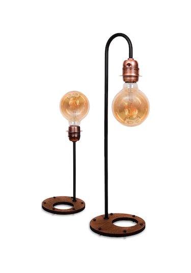 Copper Rustik Masa Lambası Abajur - Madamvila