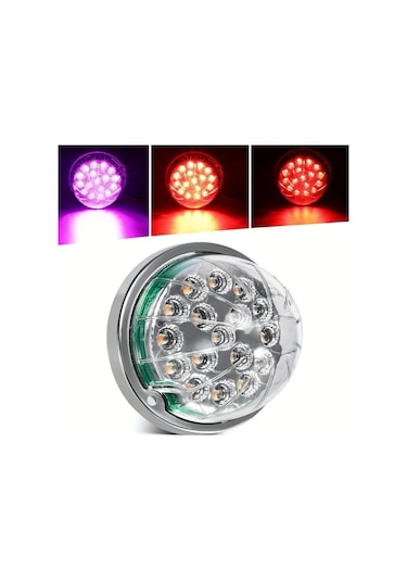 Fochsia 2 Adet U4lınc 17 Led Karpuz Lamba Çift Renk Mor Kırmızı Kamyon Alt Işık Freıghtlıner Kenworth Peterbilt