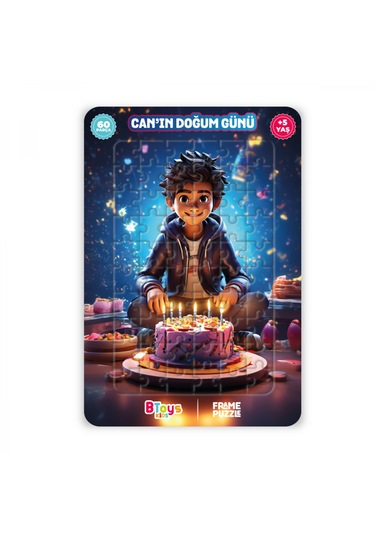 6 Adet Lisanslı 60 Parça Btoys Can Frame Puzzle 6 Adet Puzzle