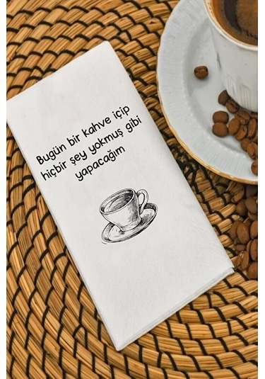 Konuşan Sunum Peçetesi Kahve 100 Adet