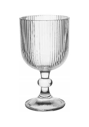 Lucca Zarif Çizgili Ayaklı 4'lü Cam Bardak Seti - 260 Ml