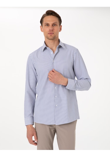 Pierre Cardin Erkek Mavi Gömlek Desenli 50307142-vr036 Mavi