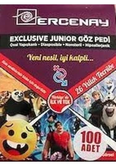 Ercenay Çocuk Göz Kapama Bandı 200 Adet 2 Kutu Göz Kapama Pedi