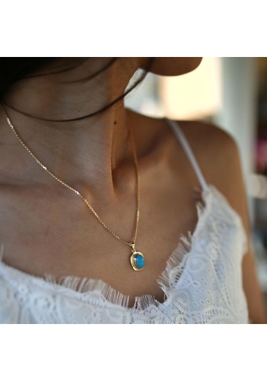 Bygoldenhouse Firuze Taşlı Kolye