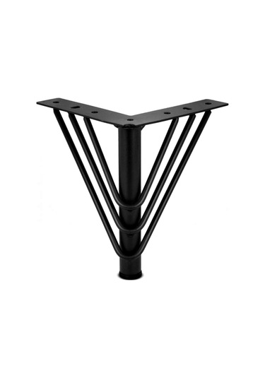 Vanessa 15 Cm Metal 4 Adet Siyah Metal Mobilya, Dolap, Koltuk, Kanepe, Tv Ünitesi Ayakları