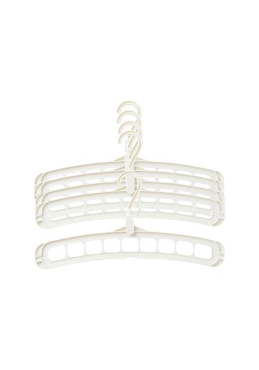 Suntek Elbise Askısı Organizatör Beyaz 5 Adet Çok Renkli