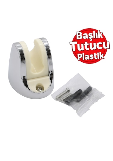 Vidalı Ayarlanabilir Duş Başlığı Tutucu Suya Dayanıklı El Duşu