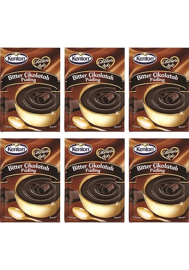 Kenton Puding Çikolata Aşkı Çikolatalı Bitter 100 gr 6'lı