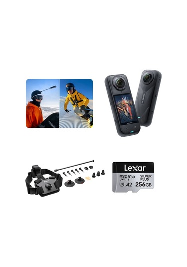 X5 Aksiyon Kamerası - Kayak Kiti 256 Gb Siyah