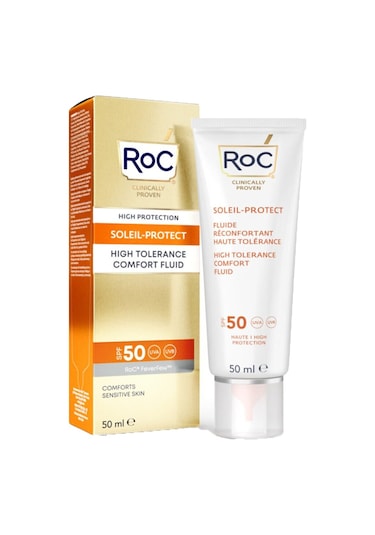 Roc Soleil-Protect High Tolerance Güneş Korumalı Kırışıklık Karşıtı Rahatlatıcı Krem SPF50 50 ML