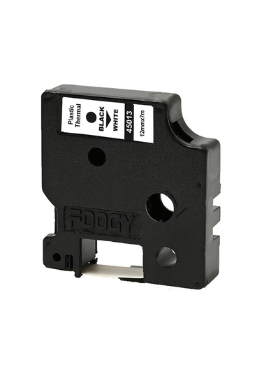 Foogy Dymo D1 Etiket Plastik Thermal Beyaz-Siyah