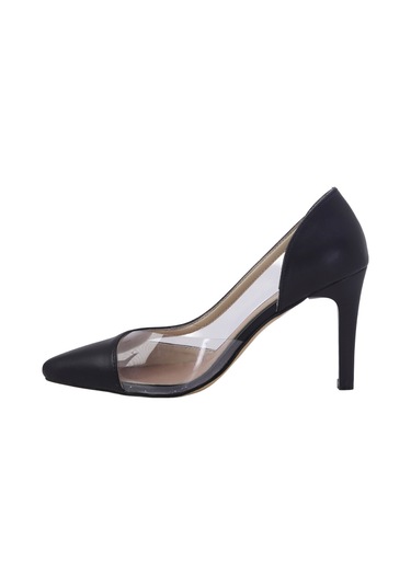 Hobby 26612 Hakiki Deri Stiletto Kadın Ayakkabı Siyah