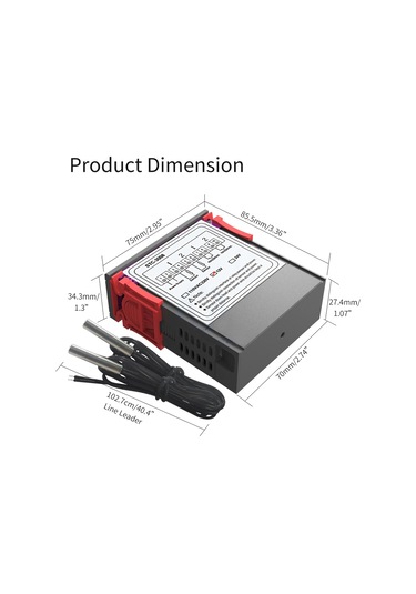 Geeroyoo Stc-3008 Çift Ekranlı Sıcaklık Kontrol Cihazı, Isıtma Soğutma Modlu, Geniş Kullanım Alanı, 12v