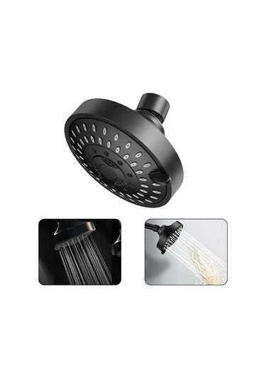 Ankastre 5 Fonksiyon Tepe Duş Başlığı Mat Siyah Gömmeli Duvardan Duş Seti Başlığı Tepe Duş Sistemler Diğer