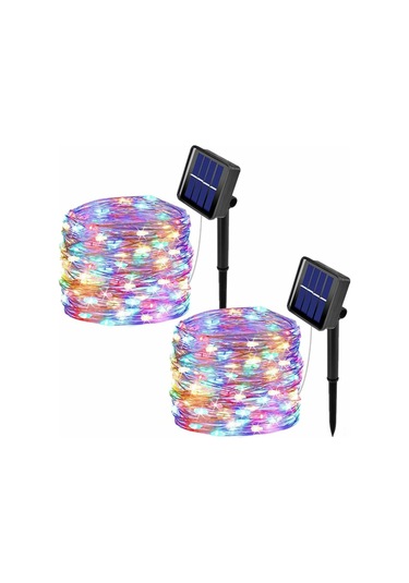 Leezsing Güneş Enerjili Bahçe Işıklandırma Seti - 20 Metre 200 Led, 8 Mod, Su Geçirmez, İç Ve Dış Mekan Dekorasyonu Diğer