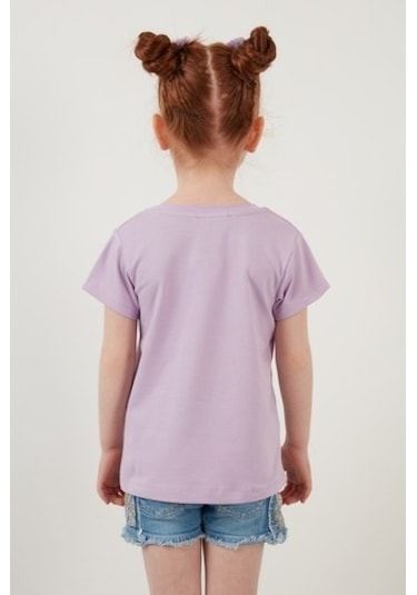 Lela Baskılı Bisiklet Yaka Pamuklu Kız Çocuk T Shirt 6211027 Lila Lela Baskılı Bisiklet Yaka Pamuklu Kız Çocuk T Shirt 6211027 Lila