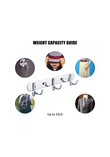 Leezsing Paslanmaz Çelik 3 Kanca Duvar Takımı - Paslanmaz, Dayanıklı, Ev/ofis Tüm Mekanlar İçin Organize Et Diğer