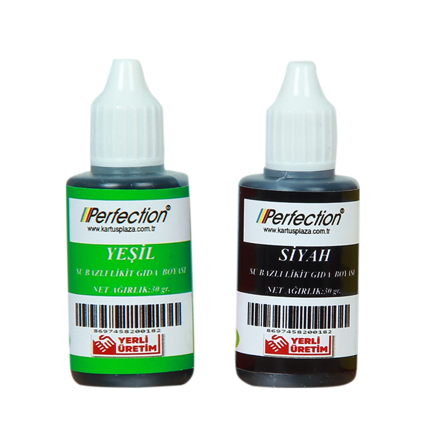Perfection Chef 2'li Sıvı Su Bazlı Likit Gıda Boyası Yeşil Siyah 2 X 30 Gr.
