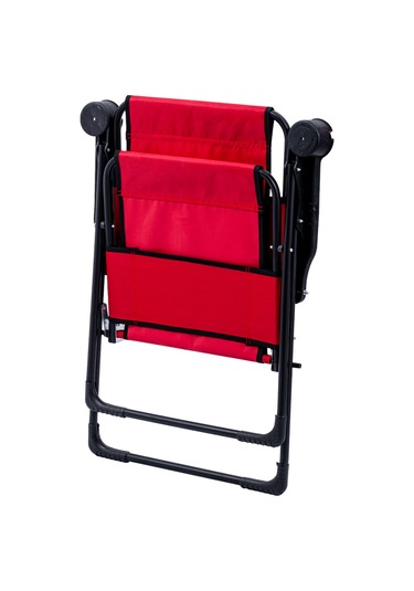 Katlanabilir Kamp Sandalyesi - Rest - Bardaklıklı - Argeus - Kırmızı Çok Renkli