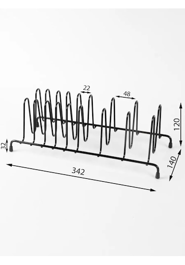 İlwi Kapaklar Ve Tabaklar İçin Metal Stand 159800848 Siyah