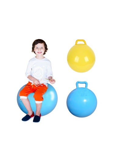 Konesam Pvc Kauçuk Zıplayıcı Top, Kol Sağlam Tutuş, Koordinasyon Geliştirir, Ev Ve Dışarıda Kullanım, Mavi 440mm Çap