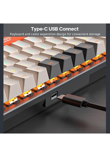 İmıce Gk-690 Type-c Kablosuz Mekanik Klavye Kırmızı