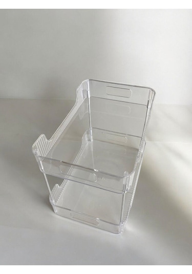 Morponi İki Katlı Organizer- Makyaj Organizeri - Ofis, Banyo Düzenleyici Şeffaf