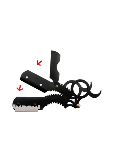 Sones Manuel Erkek Paslanmaz Çelik Halka Tıraş Bıçağı Bıçaksız Siyah