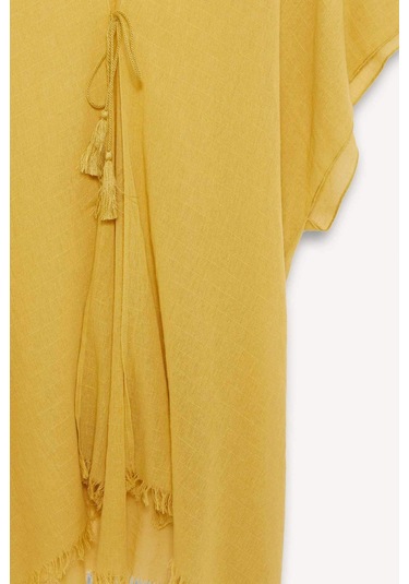 Defacto Regular Fit Pamuklu Kimono-fall İn Love Z0696az25spyl278 Sarı