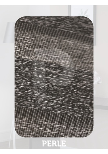 Br Perle Koyu Gri Renk Bambu Stor Zebra Perde Yüksek Kalite Alüminyum Kasa Koyu Gri