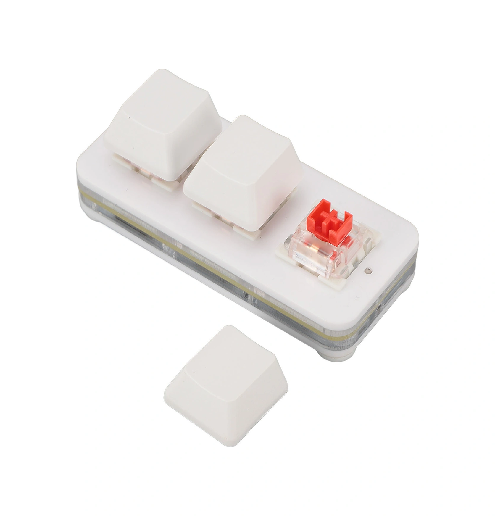 Vkemall 3 Tuşlu Programlanabilir Mekanik Kırmızı Switch Klavye - Usb Kablolu Rgb Işıklı, Osu Oyun Ve Ofis İçin, Mac/windows Uyumlu, Sıcak Değiştirilebilir, Taşınabilir Beyaz