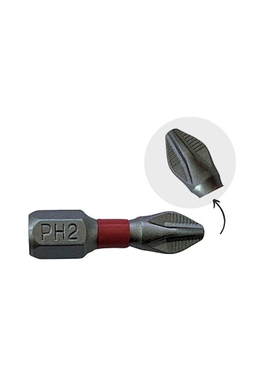 Vandor Anti Slip Bit Kaydırmaz Bits S2 Yüksek Kalite Çelik Ph2 25 - 729927867458