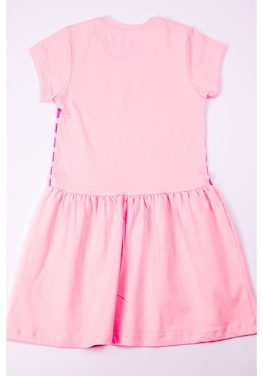 Kız Çocuk Elbise Baskılı A37 Pembe