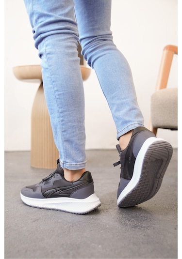 Daxors D0128 Günlük Ortopedik Erkek Sneaker Spor Ayakkabı Füme